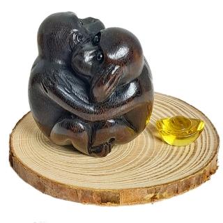 【十方佛教文物】靈猴木雕精品(平安吉祥如意)