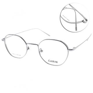 【CARIN】純鈦 厚邊 多邊形框 光學眼鏡 NewJeans代言(銀#GUS H C2)