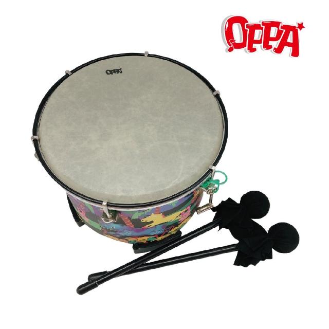 【OPPA】可調整式羊皮地鼓 附袋、鼓鎖、鼓棒(幼兒教育 小樂器)