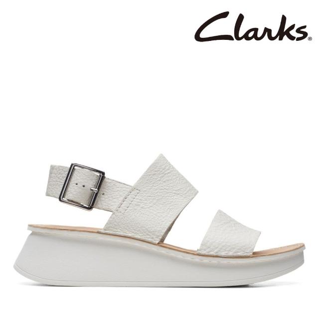 【Clarks】女款Velhill Strap 兩片式柔軟寬帶皮革輕量涼鞋(CLF70824S)