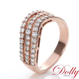 【DOLLY】0.80克拉 14K金輕珠寶玫瑰金鑽石戒指