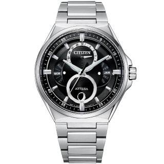 【CITIZEN 星辰】光動能卓越亮眼錶款鈦金屬月相腕錶42mm(BU0060-68E)
