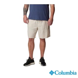 【Columbia 哥倫比亞 官方旗艦】男款-Coral Ridge防曬UPF50快排短褲-卡其(UAE50800KI / 2023春夏)