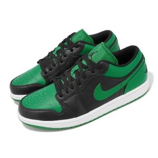 【NIKE 耐吉】Nike Air Jordan 1 Low Lucky Green 黑 綠 男鞋 AJ1(553558-065)