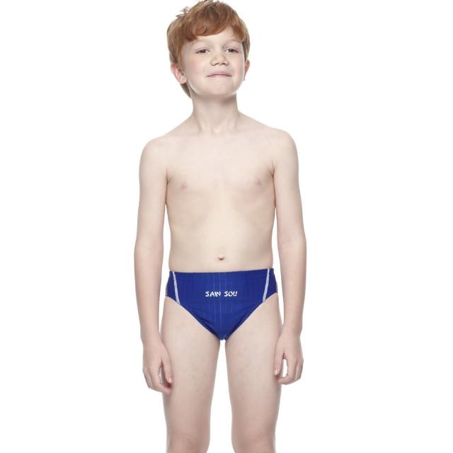 【SAIN SON】競賽/泳隊/兒童三角泳褲(附泳帽A67401-05)
