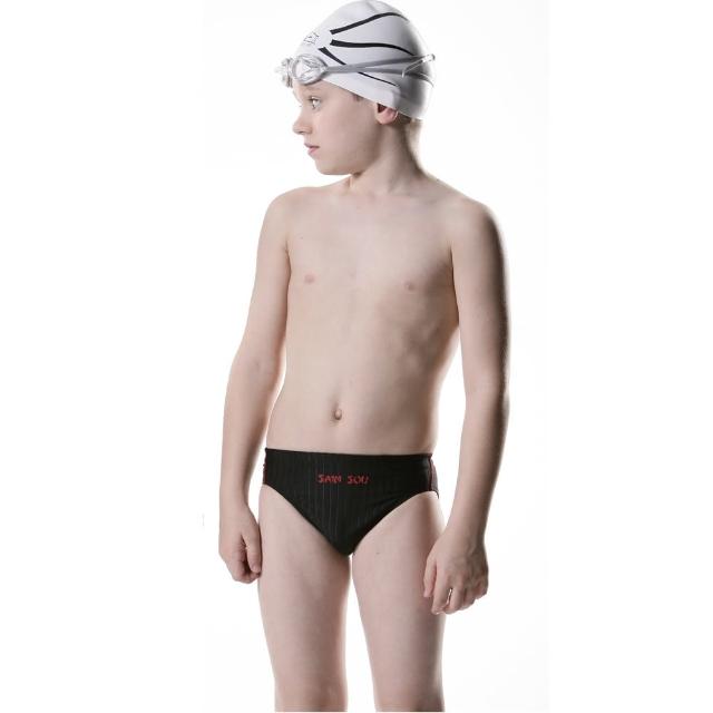 【SAIN SON】競賽/泳隊/訓練兒童三角泳褲(加贈泳帽S338)