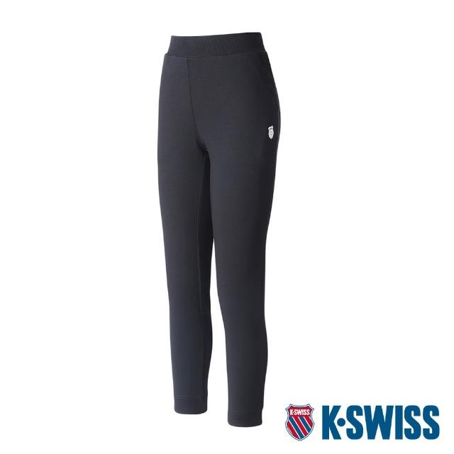 【K-SWISS】運動長褲 Slim Fit Logo Pants-女-黑(194655-008)