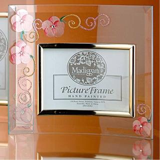 【Madiggan貝斯麗】玫瑰系列手工彩繪橫式相框(粉紅.紫色.金黃三色任選)