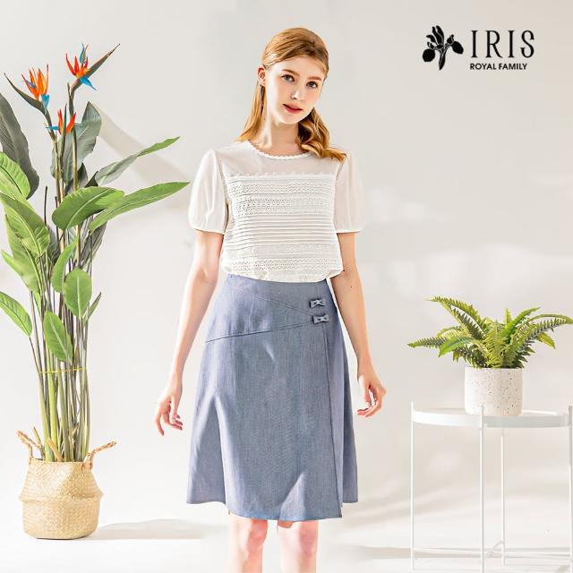 【IRIS 艾莉詩】法式白精緻蕾絲上衣(32198)