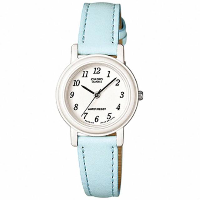 【CASIO 卡西歐】優雅風情時尚皮質腕錶-藍色(LQ-139L-2B)