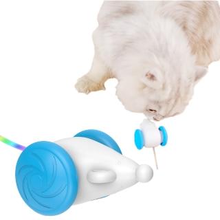 智能電動LED燈老鼠玩具(兩檔速 逗貓老鼠 自嗨 解壓 寵物用品 逗貓神器 整蠱 寵物益智 貓咪互動)