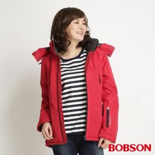 【BOBSON】女款鋪棉防風透氣外套(紅34115-13)