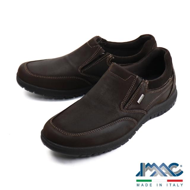 【IMAC】義大利經典款真皮休閒鞋 深棕色(252308-DBR)