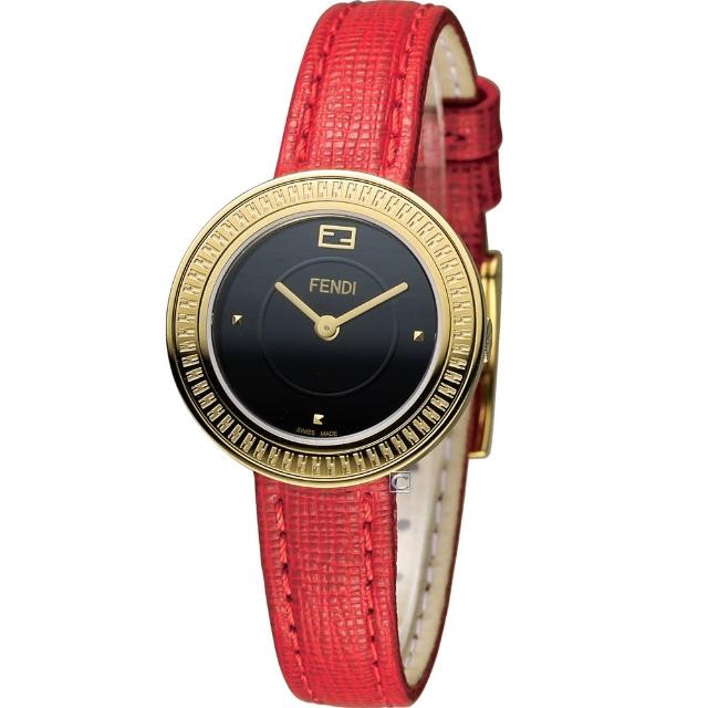 【FENDI】MY WAY 芬迪 輕盈美學時尚腕錶   母親節(F350421073 黑x紅)