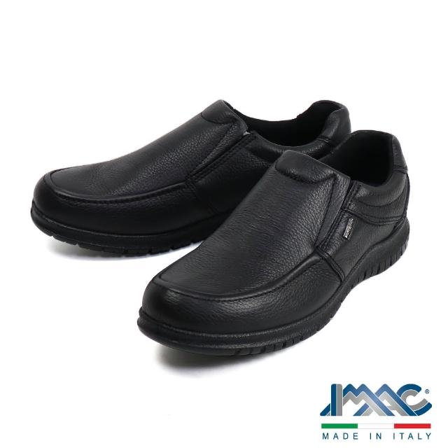 【IMAC】義大利荔枝紋經典款休閒鞋 黑色(252318-BL)