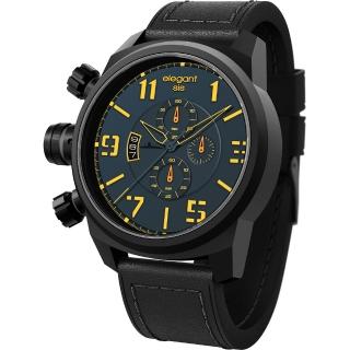 【elegantsis】Army 戰地海軍三眼計時手錶-藍(ELJT48-OU08LC)