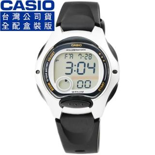 【CASIO】卡西歐鬧鈴多時區兒童電子錶-黑(LW-200-1A 全配盒裝)