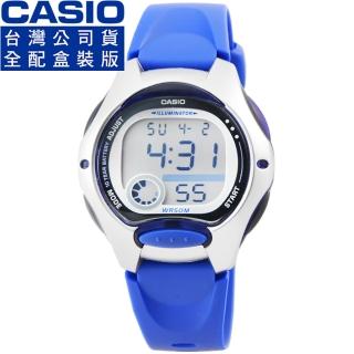 【CASIO】卡西歐鬧鈴多時區兒童電子錶-藍(LW-200-2A 公司貨全配盒裝)
