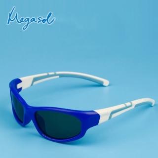 【MEGASOL】寶麗萊兒童UV400偏光太陽眼鏡(TR90耐折系列-MS1306Y-黃色)