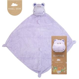 【Angel Dear】動物嬰兒安撫巾禮盒(紫色河馬)