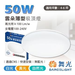 【DanceLight 舞光】50W 雲朵 LED吸頂燈 超薄吸頂燈 適用4-6坪(1入組)