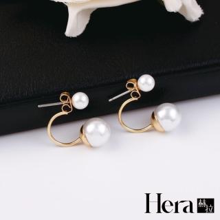 【HERA 赫拉】後掛式大小珍珠氣質耳環-2款(飾品)
