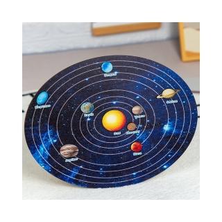 【圓型板（木製款）銀河系九大行星配】太陽教具 圓形款九大行星(太陽系列 銀河拼圖)