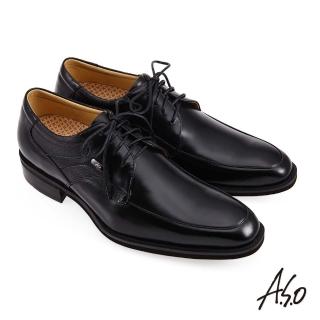 【A.S.O 阿瘦集團】頂級氣墊鞋減壓系列綁帶德比鞋(黑色)