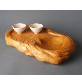 【荒木雕塑藝品】岩泉瓔珞花語(泡茶盤)