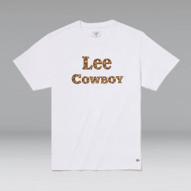 【Lee 官方旗艦】男裝 短袖T恤 / COWBOY刺繡 氣質黑 舒適版型(LB302017K14)