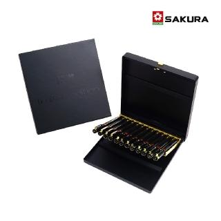 【SAKURA 櫻花】筆格邁100周年黑色代針筆12入組(限定黑金包裝)