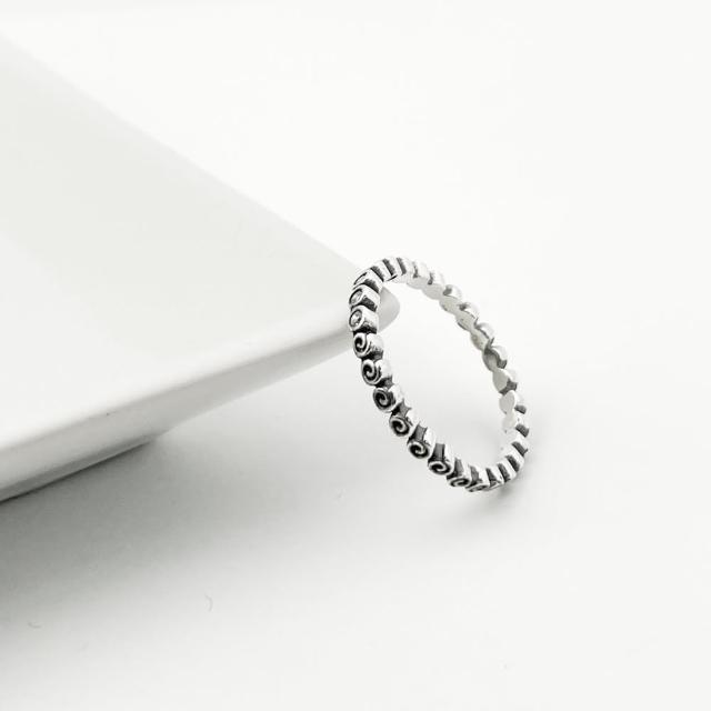 【Niloe】螺旋造型純銀尾戒 指耀華麗 組合戒系列 女款創新設計(925純銀 尾戒 對戒 多尺寸)