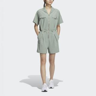 【adidas 愛迪達】運動服 洋裝 女上衣 FOT JUMPSUIT(HY2843)