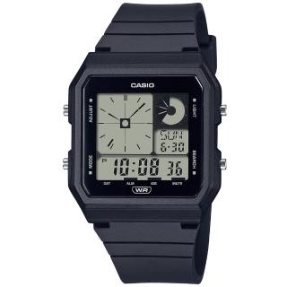 【CASIO 卡西歐】方形雙顯指針數位電子腕錶/黑(LF-20W-1A)