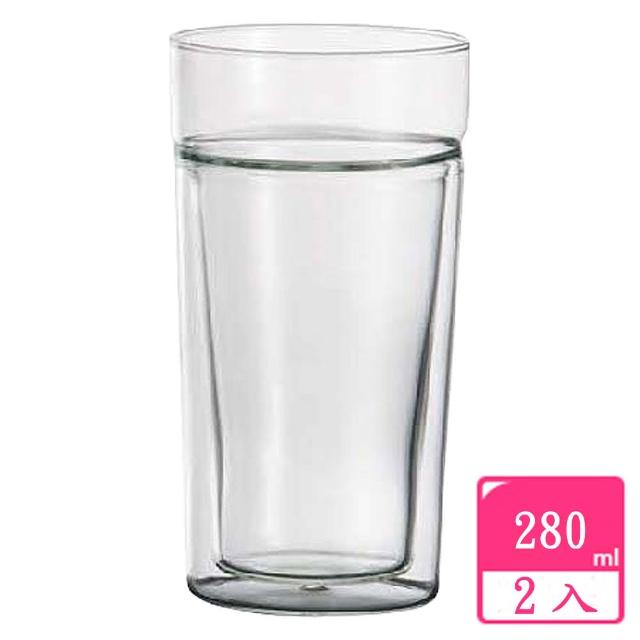 【SYG台玻】耐熱雙層玻璃杯(280cc二入組)