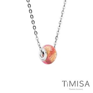【TiMISA】琉璃串珠 超值任選 純鈦項鍊(M02004H)