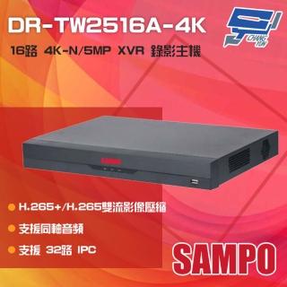 【SAMPO 聲寶】DR-TW2516A-4K 16路 4K-N/5MP 人臉辨識 XVR 錄影主機 昌運監視器