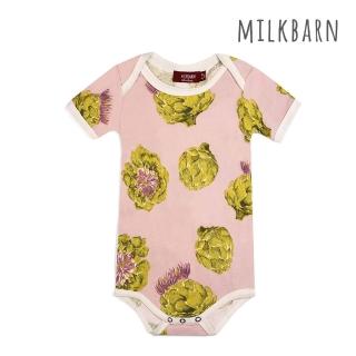 【Milkbarn】嬰兒 有機棉包屁衣-短袖-洋☆(包屁衣 嬰兒上衣)