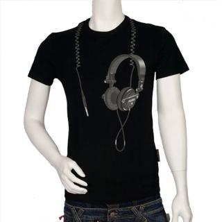 【FRANKIE】耳機造型 T-shirt(黑F7086314-NERO)