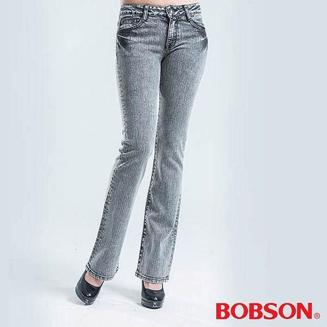 【BOBSON】女款鑽飾小喇叭褲(9070-87)