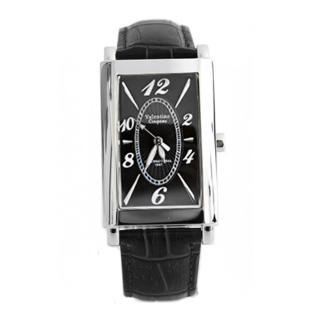 【范倫鐵諾˙古柏】切割美學經典格紋皮革手錶腕錶對錶