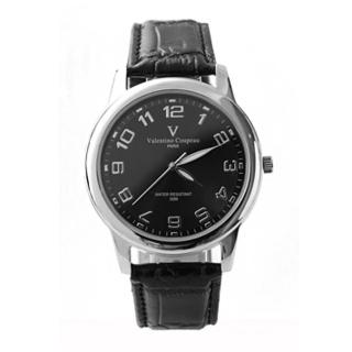 【范倫鐵諾˙古柏】光碟錶盤設計真皮手錶腕錶 情人對錶