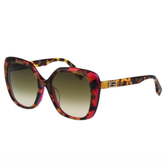 【FENDI】-時尚造型太陽眼鏡FF0107FS(紅豹紋)