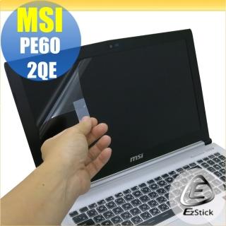 【EZstick】MSI PE60 2QE 專用 靜電式筆電LCD液晶螢幕貼(可選鏡面或霧面)