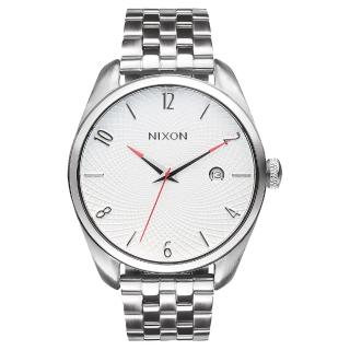 【NIXON】THE BULLET CHRONO先鋒網紋腕錶-白x銀(A418100)