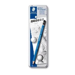 【STAEDTLER 施德樓】頂級藍桿鉛筆 6支入 /組 MS100-G6