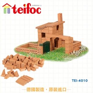 【德國 teifoc】DIY益智磚塊建築玩具-庭院小平房(TEI4010)