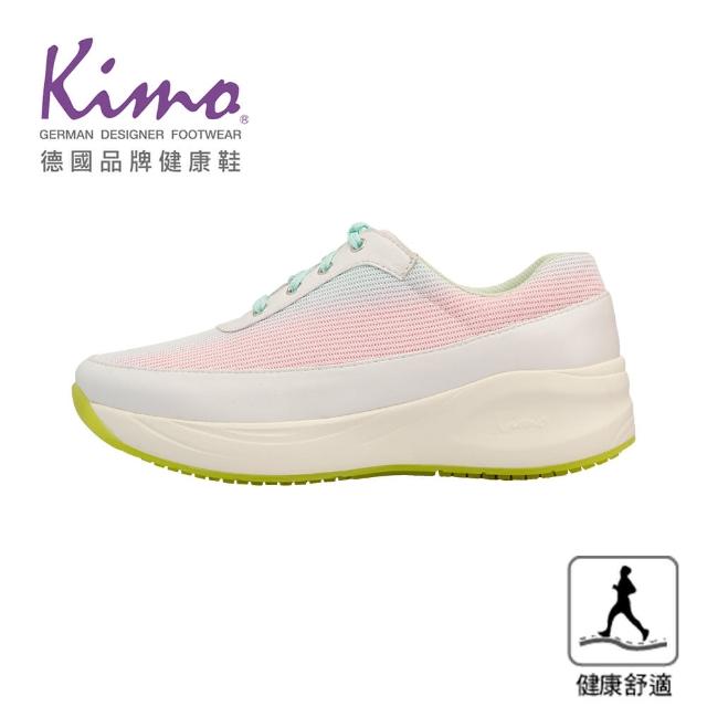 【Kimo】珠光山羊白彩虹條紋健康鞋 女鞋(彩虹綠 KBCSF160181)