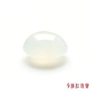 【雅紅珠寶】天然白翡翠蛋面-白水鑒心(蛋面)