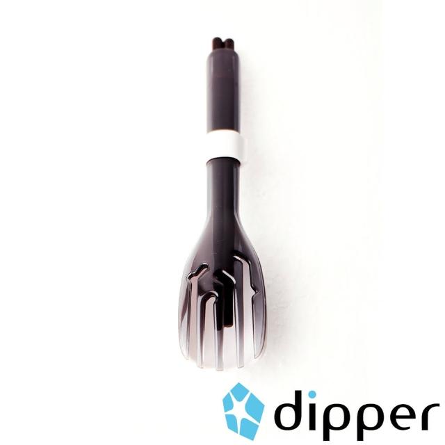 【dipper】3合1黑檀木環保餐具組(潑墨黑叉)